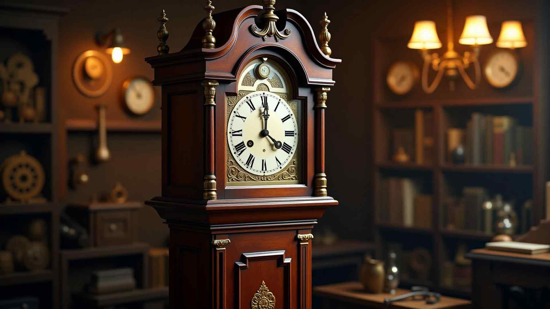 Antique grandfather clock repair hero image